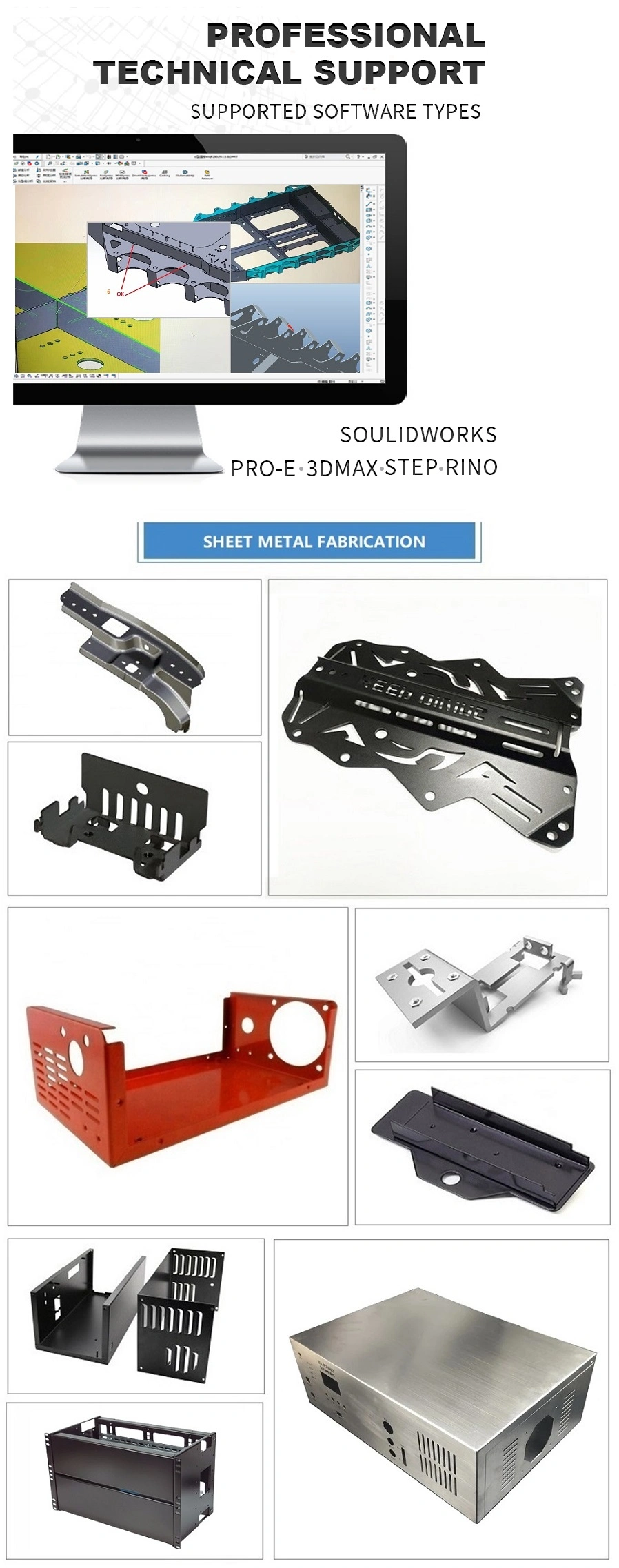 Custom Laser Cut Metal Stamping Aluminum Stainless Steel Machine Parts Sheet Metal Fabrication Service